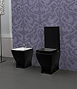 Lulu Black Toilet with Cistern (13H)