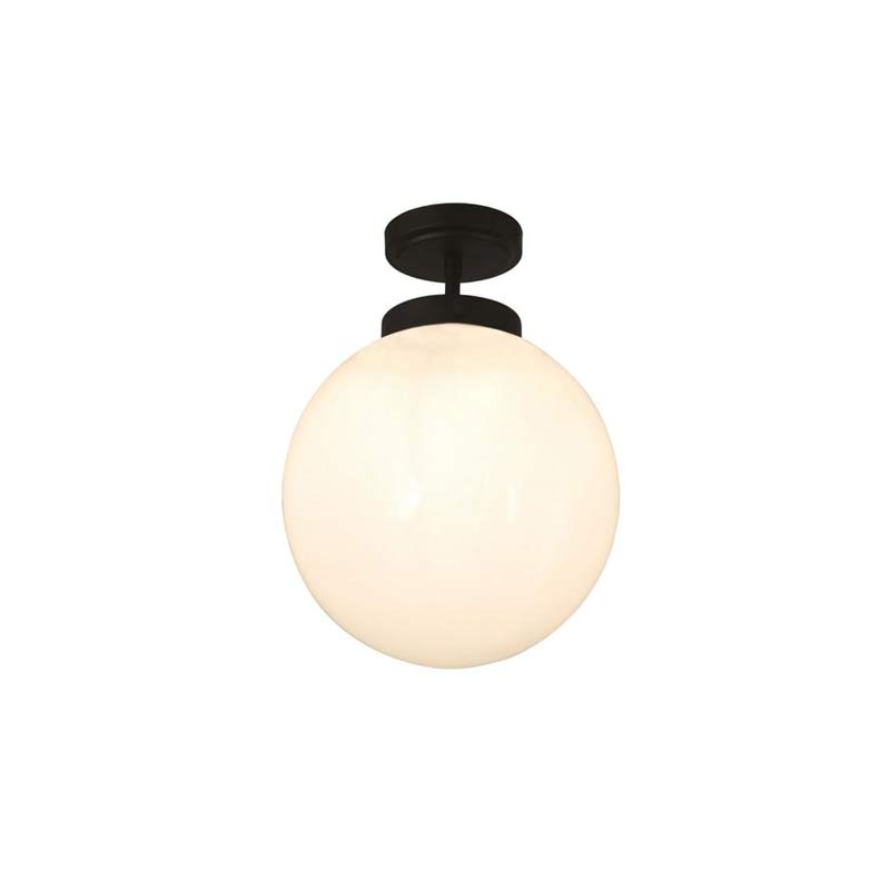 Forum Porto Semi-Flush Ceiling Light E27 Matt Black