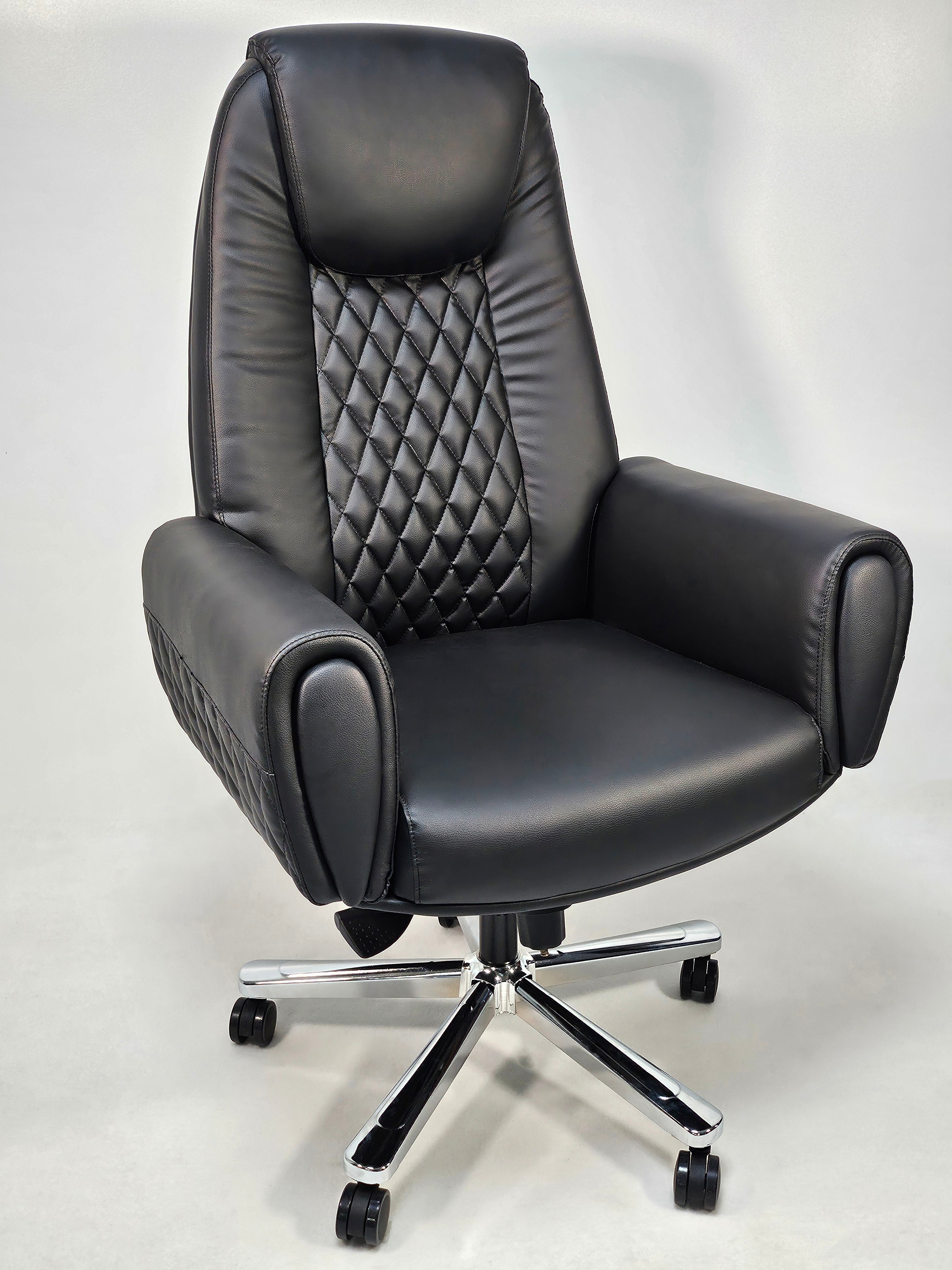 Providers Of Contemporary High Back Executive Office Chair in Black Leather - HB-270A UK
