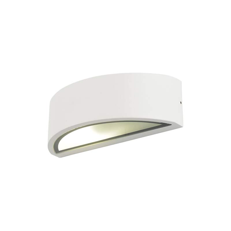 Forum Selene White Curved Wall Fitting