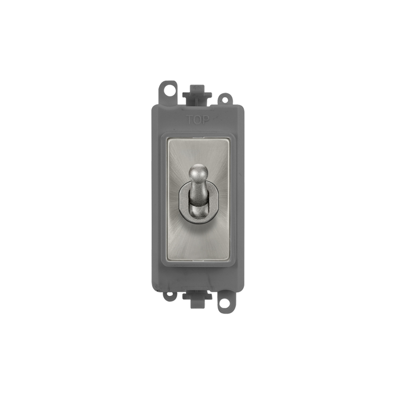 Click 20AX Satin Chrome 20AX 2 Way Toggle Switch Module Insert Grey