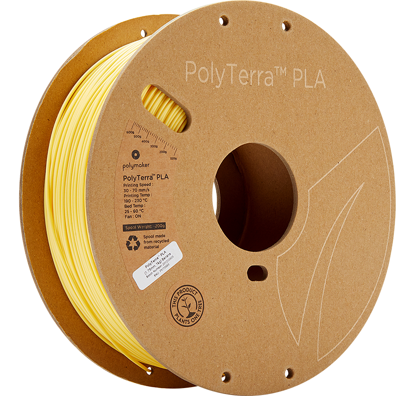 PolyTerra PLA  Banana Yellow 1.75mm 1Kg