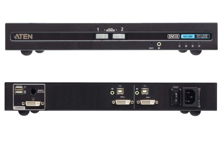 CS1182D4 Aten Secure KVM 2-Port USB DVI Secure KVM Switch Std (PSD PP 4.0 Compliant)