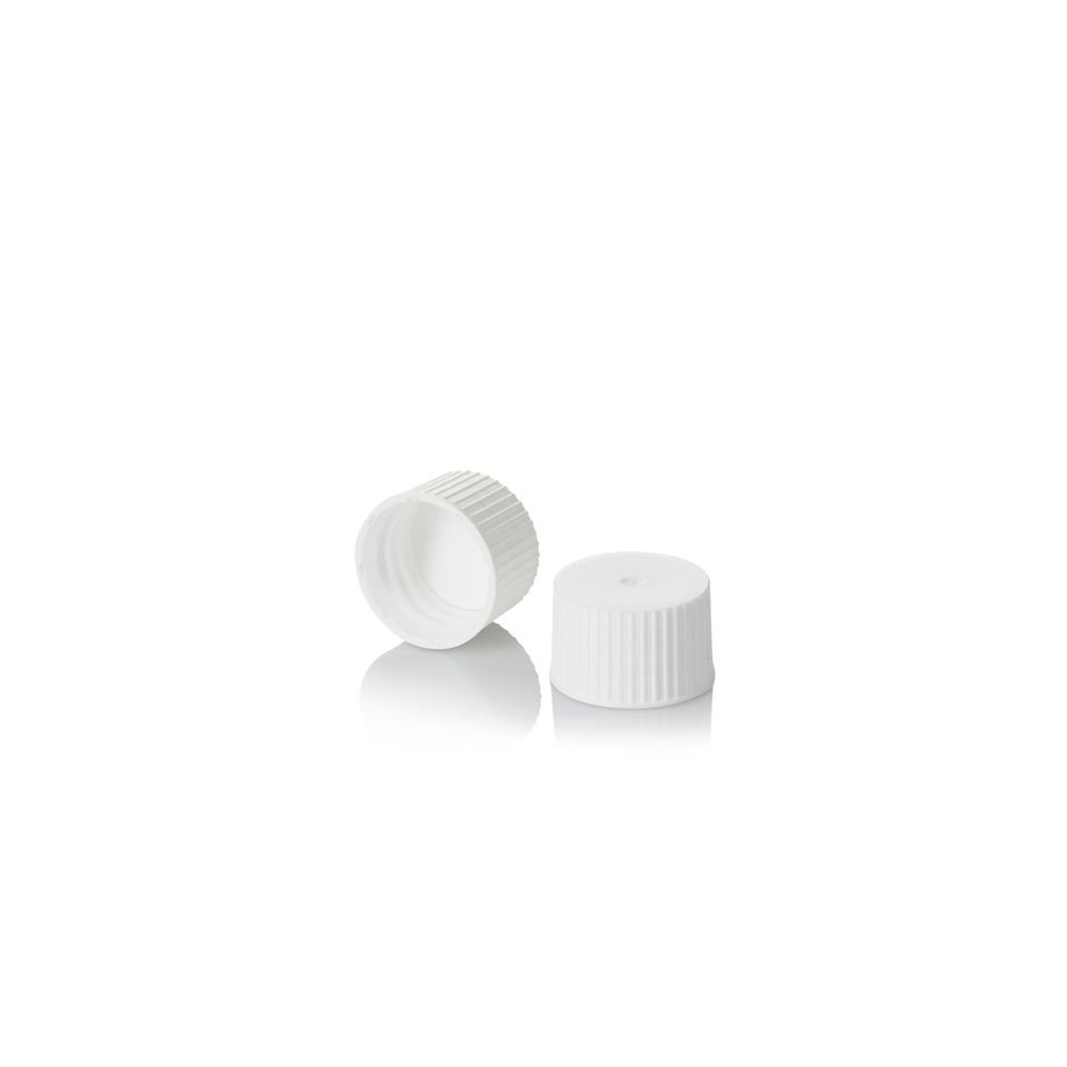 Supplier Of 28&#47;410 White Wadded Screw Cap &#45; Ribbed