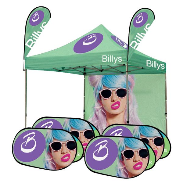 Custom Tent Canopy, Flags & Banner Frame Bundle