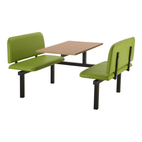 CU94 - 4-Seater Oscar Canteen Unit - 1 Way Access, Green, Beech