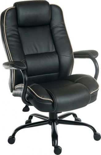 Specialising In Heavy Duty Bonded Leather Office Chair - Black, Cream or Grey Option - GOLIATH-DUO UK