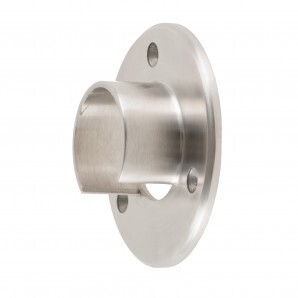 Satin Slotted Wall Plate For Slotted Tube Balustrade Handrail