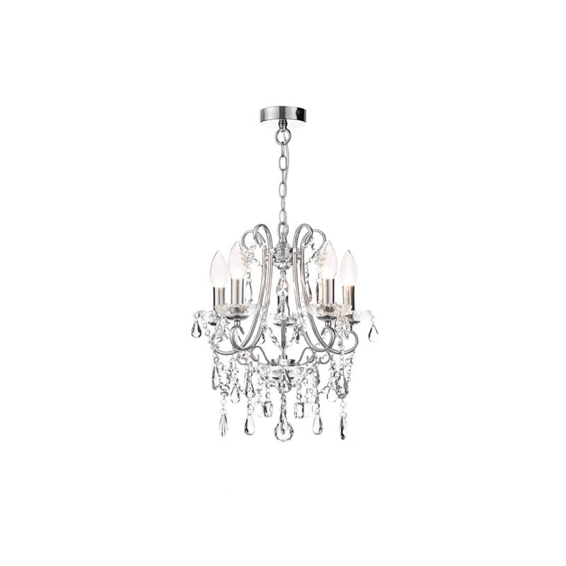 Forum Annalee Chandelier Light 1000mm 5xG9 Light Chrome