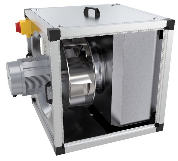 MUB/T 042 450  °C. -K 6,350m³/h Centrifugal box fan, 120  °C.  continuous, insulated