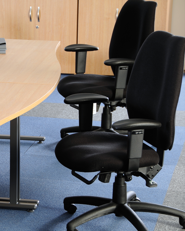 Providers Of Cornwall High Back Fabric Operator/Office Chair - Black or Blue Option Huddersfield