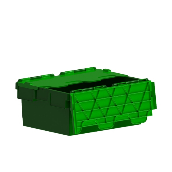 Attached Lid Container 40 Litre - Green