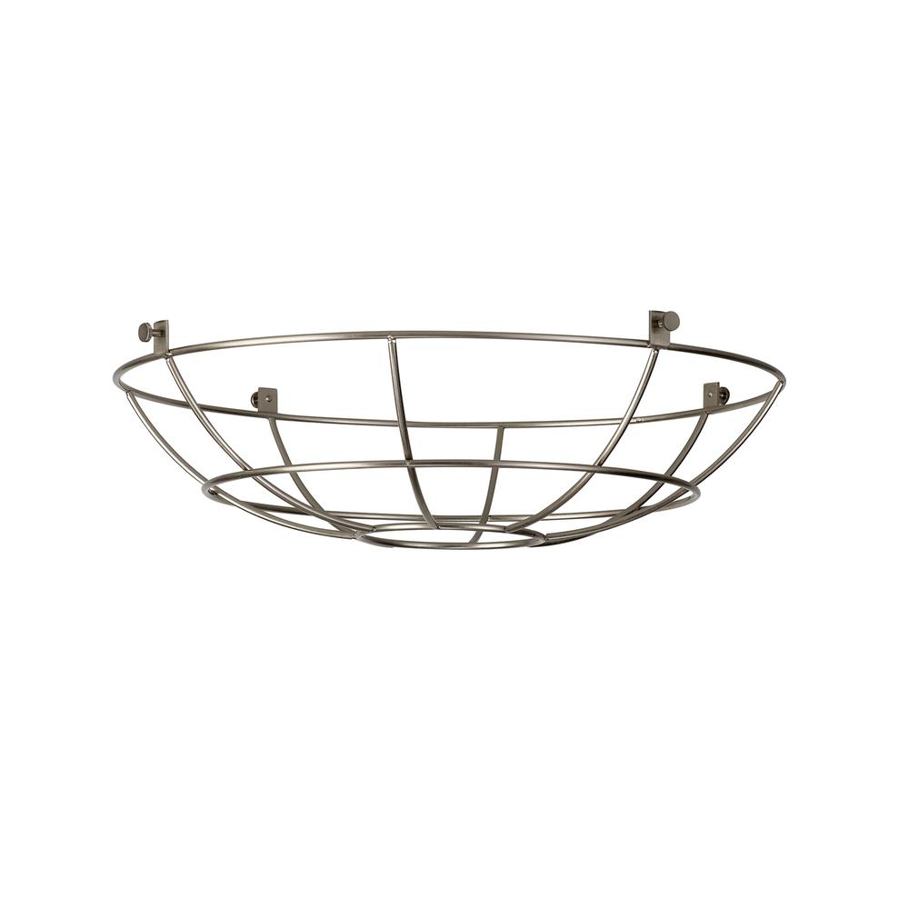 Luxuria Glorelle Clip On Shallow Round 35cm Wire Cage Shade Brushed Nickel