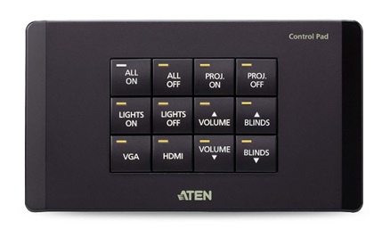 VK02001 - Aten - Control System / Control Panel - 12-button black Control Pad (EU, 2 Gang)