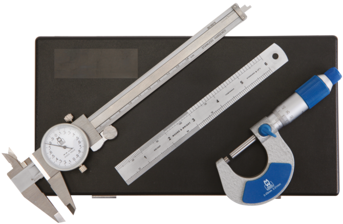 Suppliers Of Moore & Wright Micrometer, Dial Caliper and Engineers' Rule Set For Education Sector