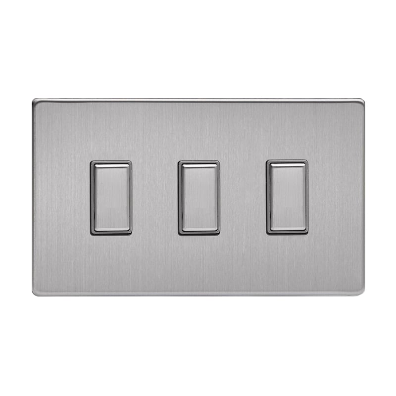 Varilight 3G Multi Point Slave Dimmer Switch Brushed Steel