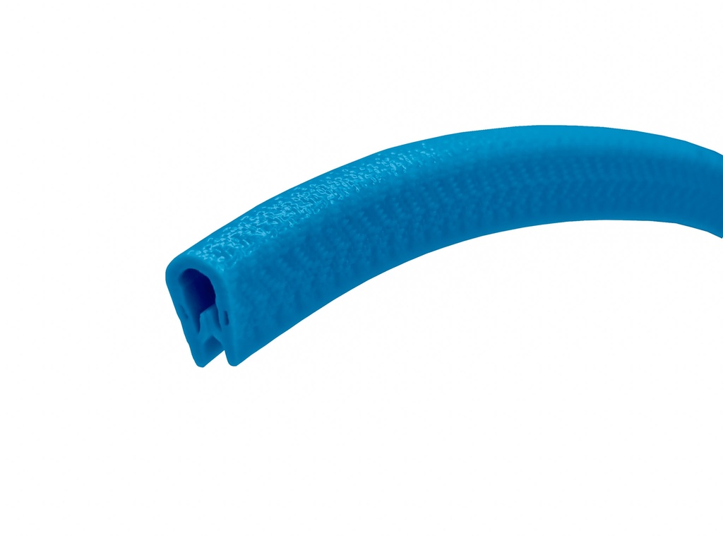 Blue Self Grip Rubber Edge Trim - To Fit 1.5mm to 3mm Panel Thickness
