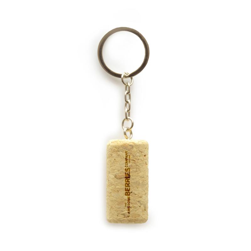 Cylinder Cork Keyring