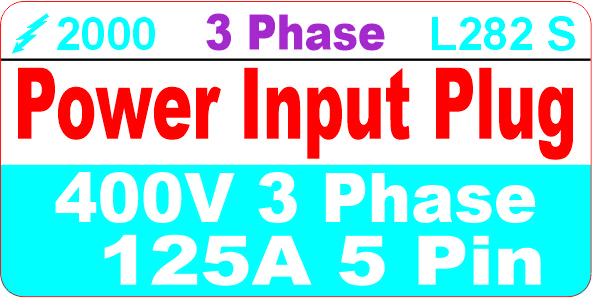 L282 S 400V 125a 5 Pin Input Plug Label (100)
[L282S]