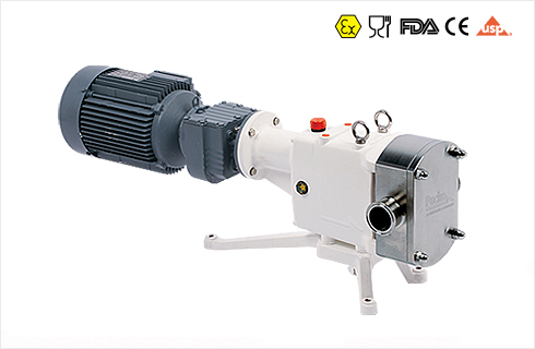 ZL Rotary Lobe Pump with close coupled motor gearbox flange