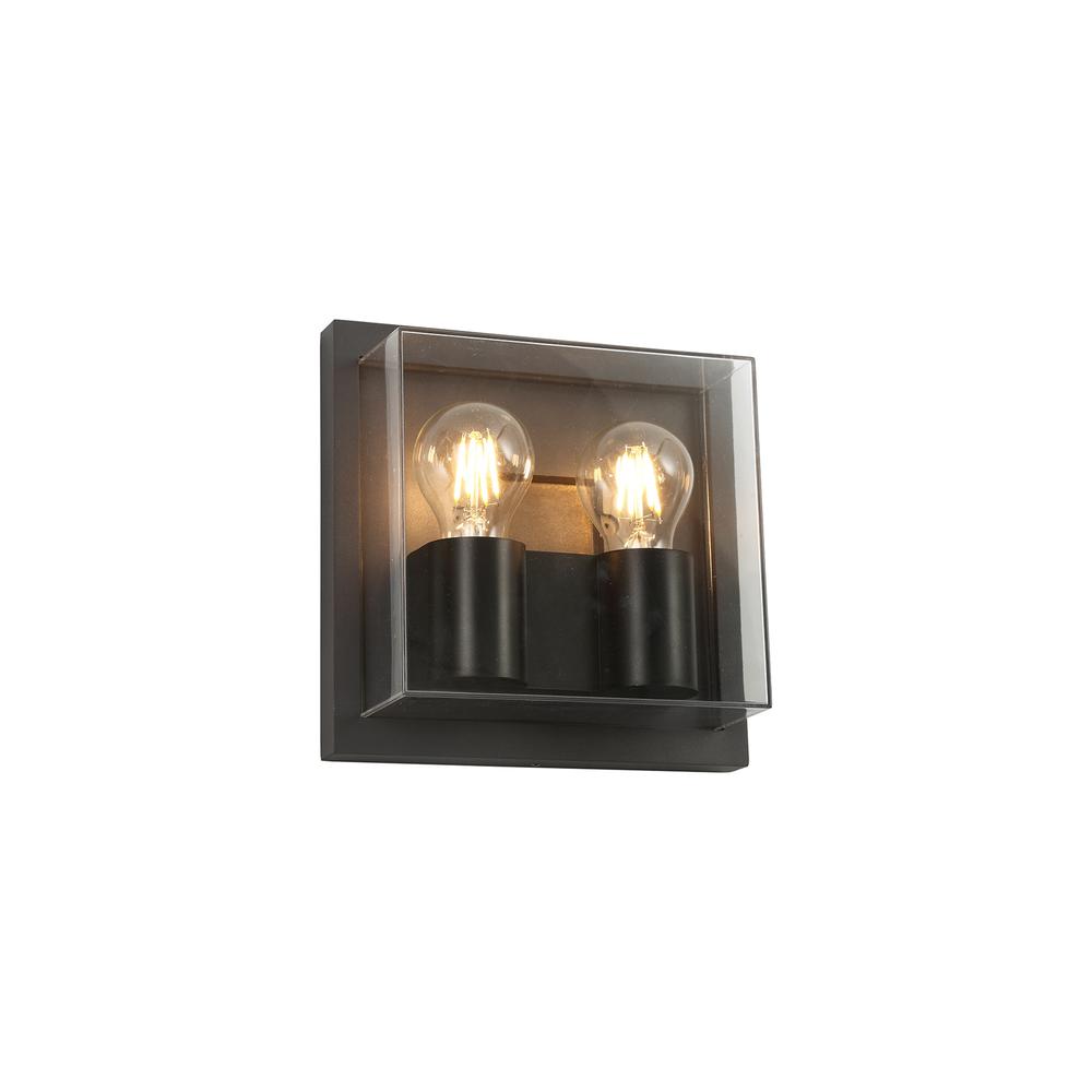 Luxuria Loie Wall Light 2xE27 IP65 Anthracite/Clear PC