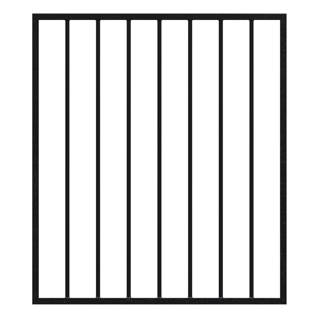 Gate for 1200mm High Fence (100mm gaps)962mm wide x 1100mm high 16mm tube Black