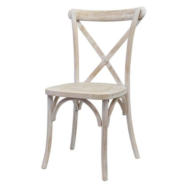 Rustic Limewash Crossback Chairs For Barn Weddings