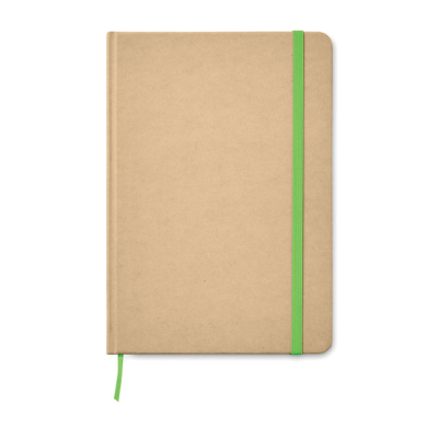 A5 RECYCLED NOTE BOOK 80 LINED in Green.