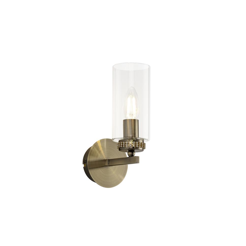 Luxuria Lei Wall Light Switched 1xE14 Antique Brass