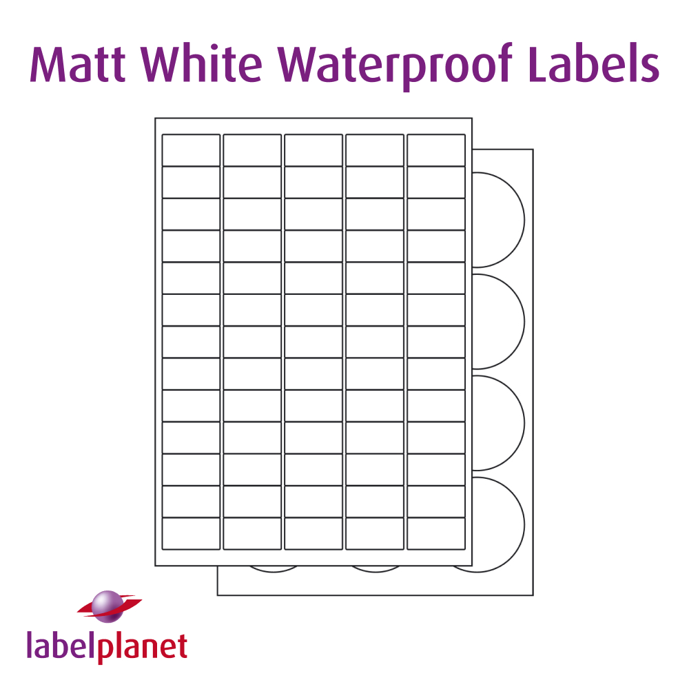 Matt White Waterproof Labels