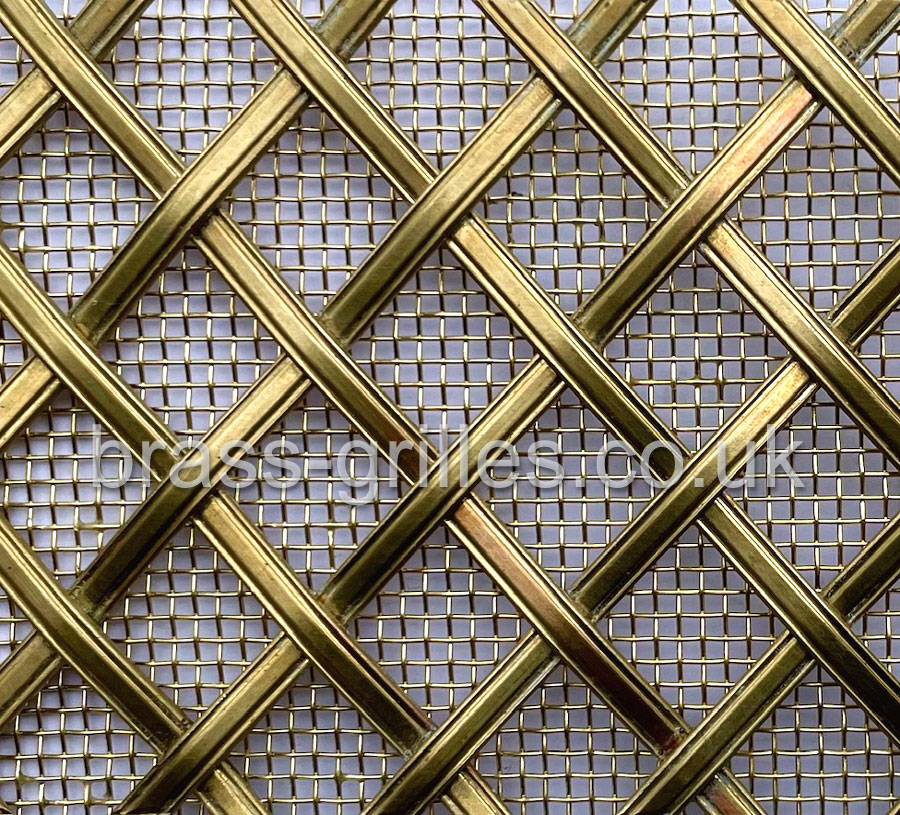 Interwoven Diamond Brass Grille - Made to Order