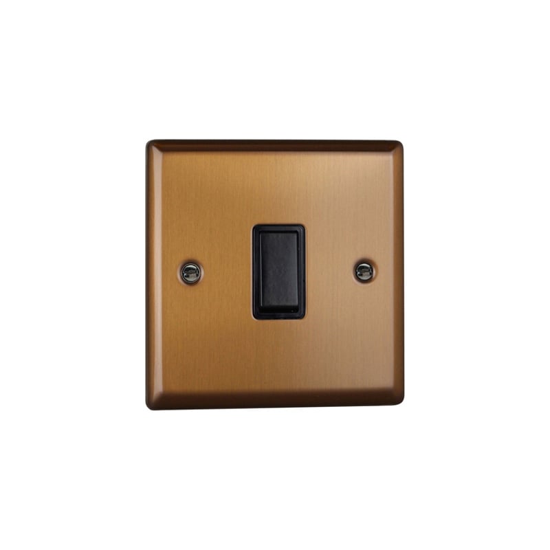 Varilight Urban 10A 1G Rocker Switch Brushed Bronze (Standard Plate)