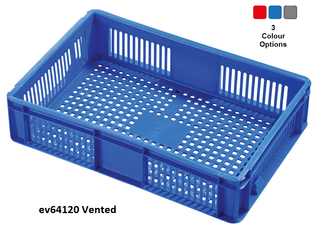 600x400x250 Blue Lidded Container (43 Ltr) For Supermarkets