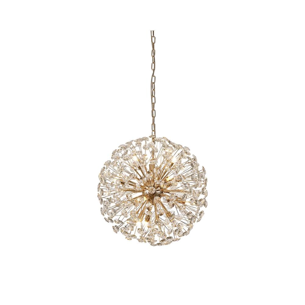 Luxuria Paramount Pendant 50cm Sphere 12 Light G9 French Gold / Crystal