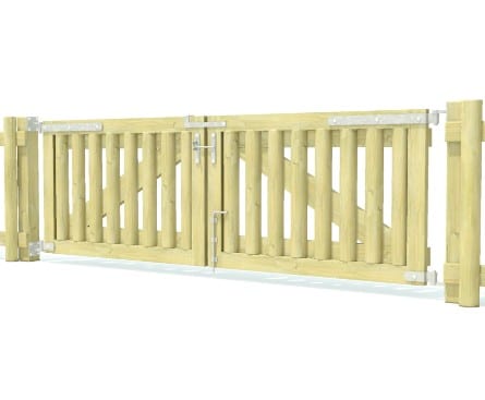 3000mm Wide Timber Palisade Double Gate