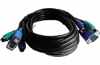 KVMC-VTRI-KVM-03 triple-coaxial PS2 KVM cable, Video VGA male - female 6MCC only male-male, 3 metres