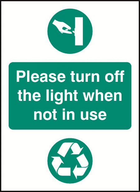 Please turn off light when not in use