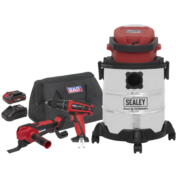 Sealey CP20VCOMBO5 SV20 Series 3 Tool Vac Combo - 2 Batteries