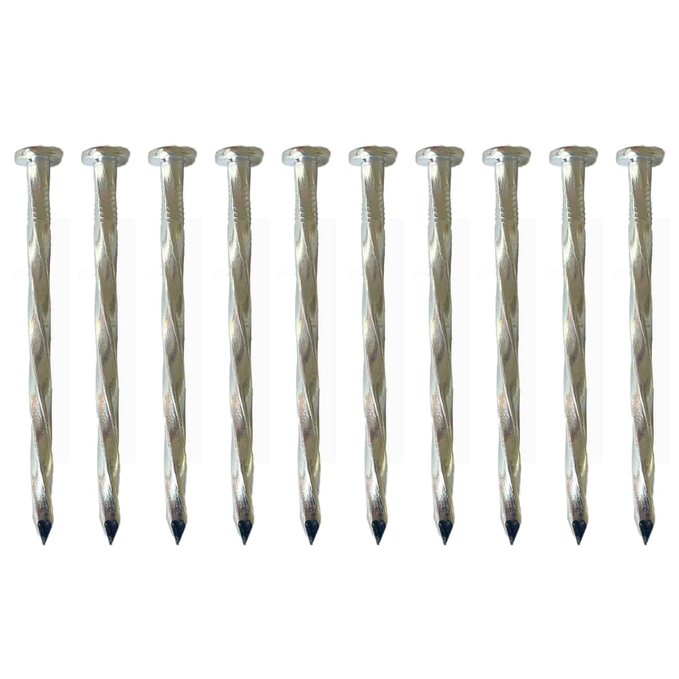 Galvanised Spiral Pins (Pack of 10) - 150mm Pins (Pack of 10)