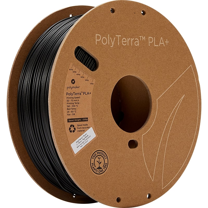 PolyTerra PLA+ Black 1.75mm 1Kg