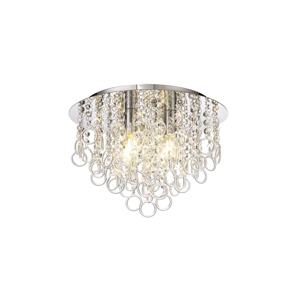 Luxuria Radiancia 38cm Ceiling Light E14 Polished Chrome/Crystal