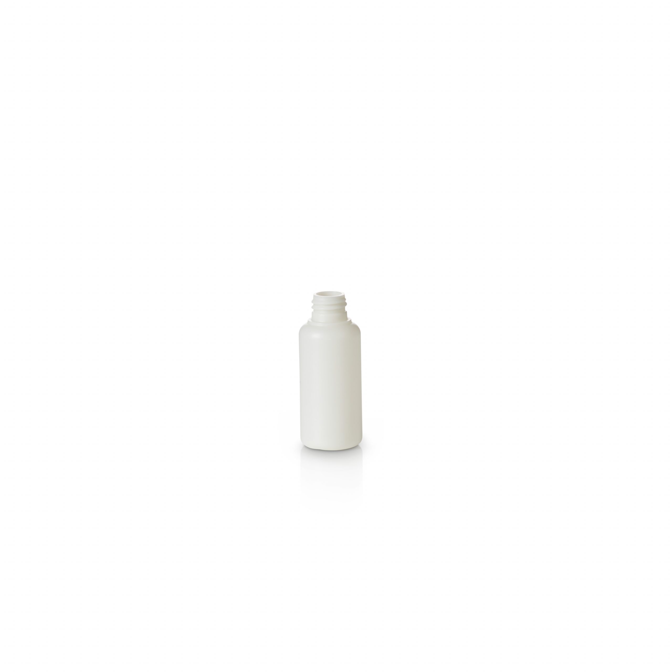 Stockists Of 50ml Natural HDPE 30&#37; PCR Boston Round Bottle