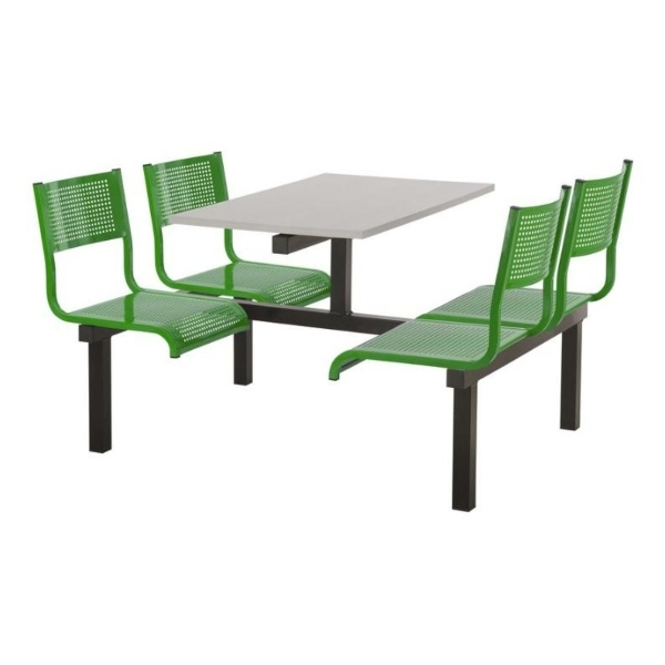 CU93 - 4-Seater Barrett Canteen Unit - 2 Way Access, Green, Grey