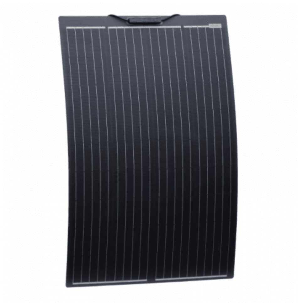 120w black semi-flexible fibreglass solar panel with durable etfe coating