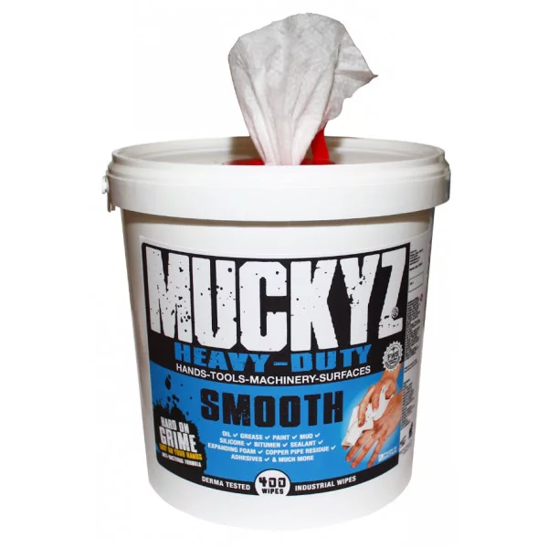 8 x 400 wipe XL Bulk Tub Muckyz® Smooth Industrial Wipes