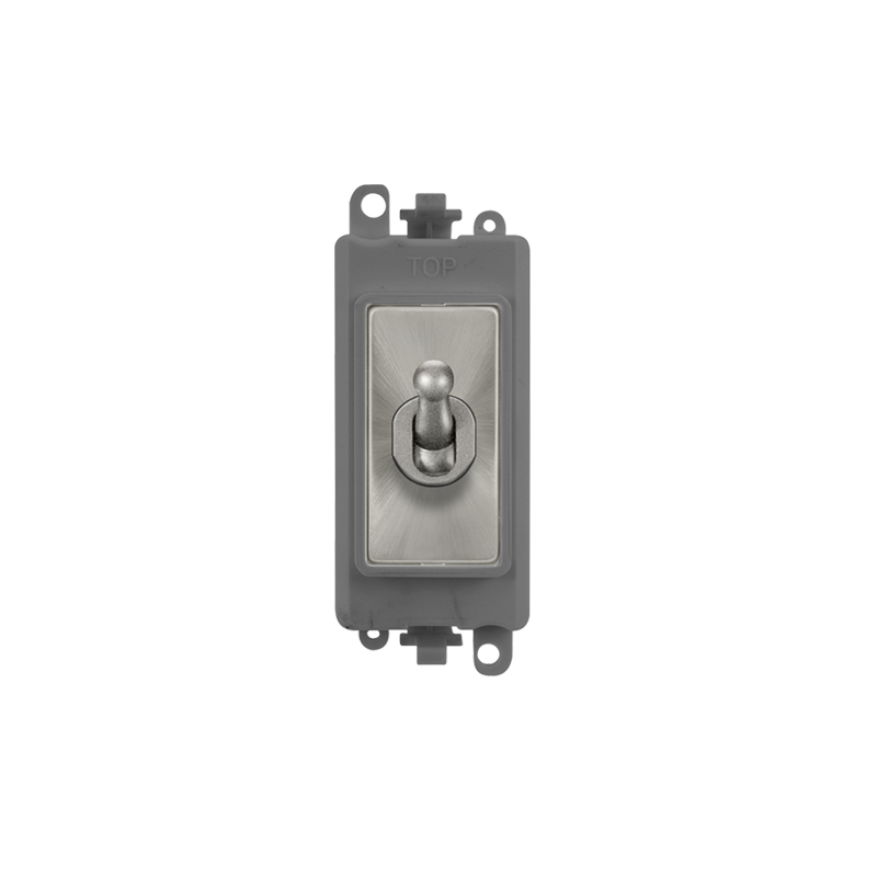 Click 20AX Satin Chrome 20AX Intermediate Toggle Switch Module Insert Grey