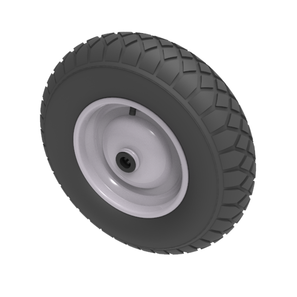 Pneumatic 400mm Roller Bearing Wheel 300kg Load