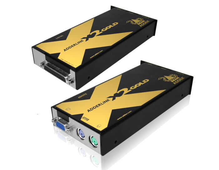 Adder X2-GOLD/P-UK Adder<p><p>  &#8226;<p><p>  X-series X2 GOLD KVM extender PS2 KVM, Audio plus RS232 transmitter & receiver pair with IEC PSU (UK power supply) X2-GOLD (SERIAL Extender )

Special offer price on current UK stock only *Special Offer*