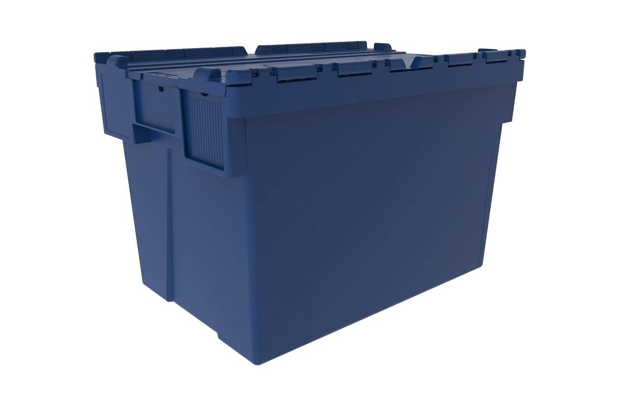 77 Litre Super Strong Attached Lid Container / Lidded Plastic Storage Box