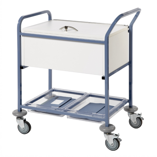 Records Transfer Trolley with Lockable Lid